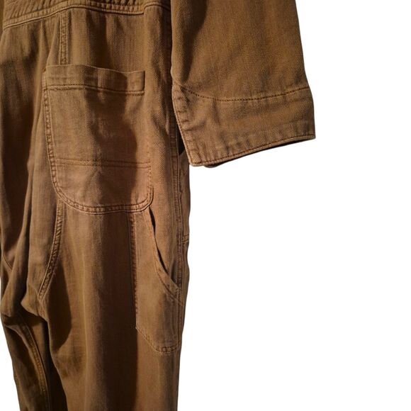 Free People x Sandrine Rose Denim Jumpsuit "Weird is Rad" Sz L - Picture 11 of 11